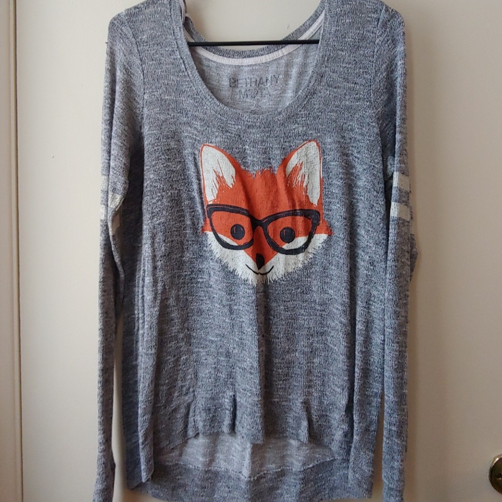 High/Low Fox Sweater